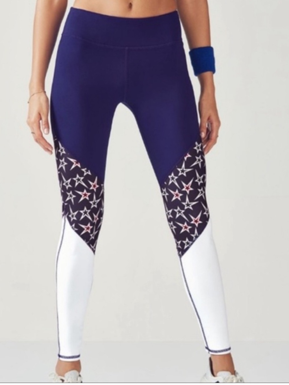 Fabletics Patriotic Star Print Full Length Leggings
